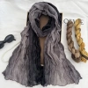 A popular European and American style linen autumn and winter multi-color cute, warm, casual and versatile shawl Specification image